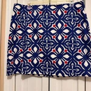 Vineyard Vines blue and red patterned skirt preppy patriotic resort New size 12